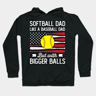 Softball Dad Like A Baseball Dad Definition On Back Gifts For Men Father day Hoodie